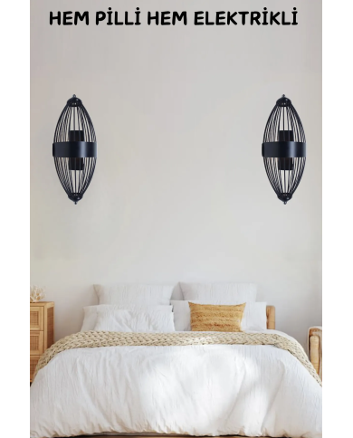 Beyzbol Siyah, Pilli Aplik, Anahtarlı, Pilli Elektrikli Ledli Duvar Aplik, Gece Lamba 1 Adet