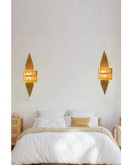 Pramit Gold Duvar Aplik Pilli Ve Elektrikli Ledli Duvar Aplik, Tak Çalıştır, 1 Adet