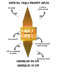 Pramit Gold Duvar Aplik Pilli Ve Elektrikli Ledli Duvar Aplik, Tak Çalıştır, 1 Adet