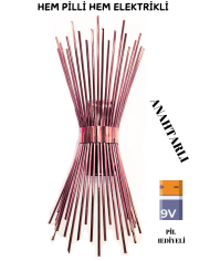 Kirpi Rose, Pilli Aplik, Anahtarlı, Pilli Elektrikli 1 Adet Ledli Duvar Aplik, Gece Lambası